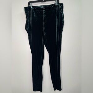 Cato Green Velvet Skinny Pants with 5-Pocket Design Size 20W
